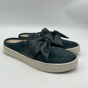 Spenco Orthotic Suede Bow Mules Barbados Sea Moss - Size 8